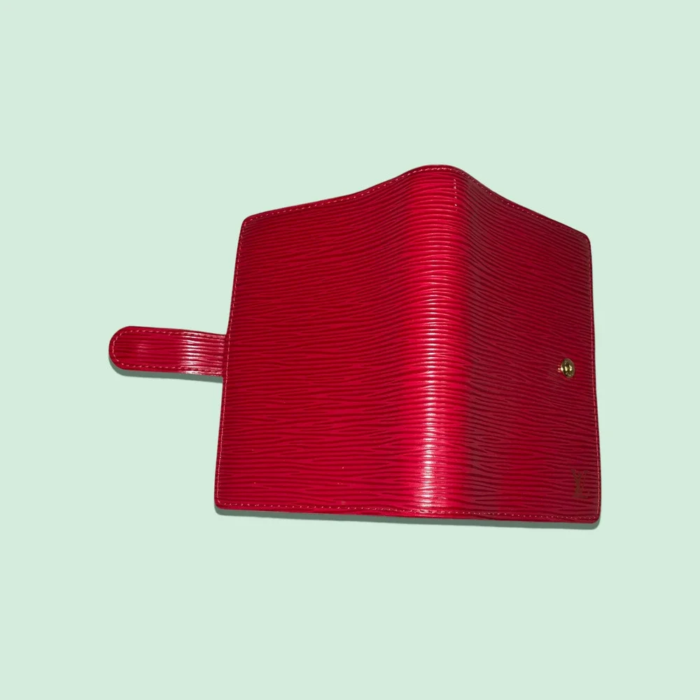 NOT FOR SALE! LOUIS VUITTON Small Red Epi Leather Ring Agenda Cover